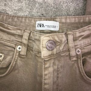 ZARA WIDE LEG TURN UP JEANS